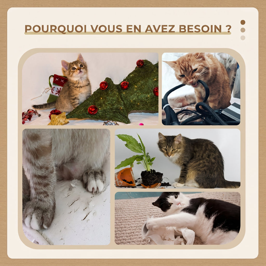 Arbre à chat arbre à grimper griffoir pour chat hauteur 72 cm balle suspendue gris clair-5