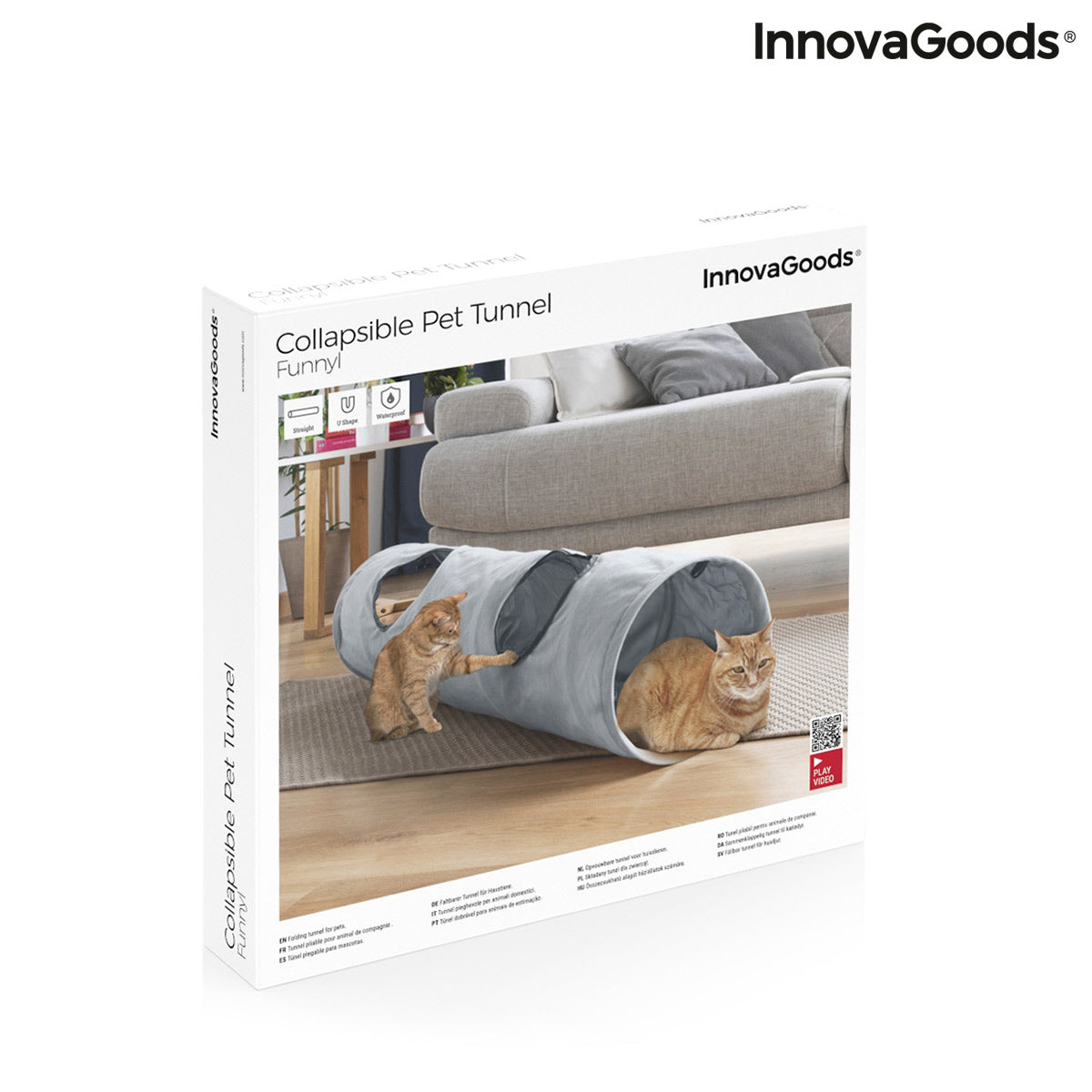 Tunnel de jeu pliable pour chat