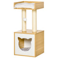 Arbre à chat griffoir pour chat arbre à grimper niche maison pour chat plate-forme supérieure balle suspendue hauteur 81 cm-0