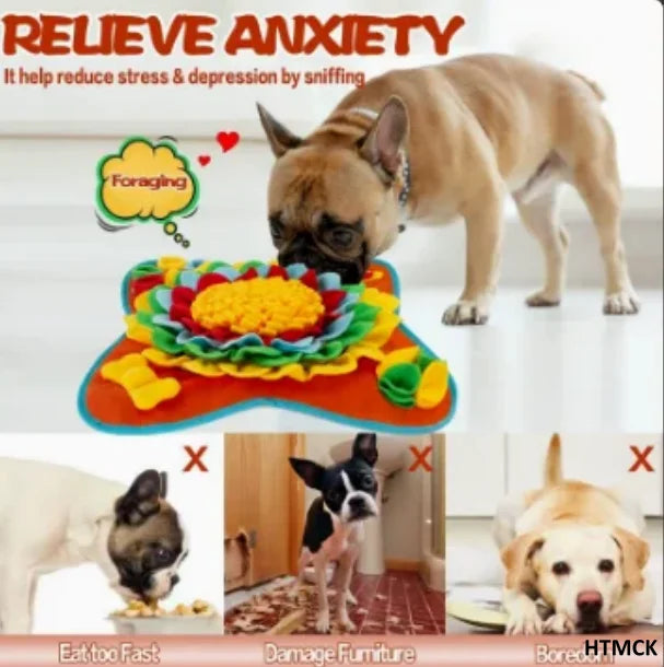 Tapis de fouille « tournesol » pour chien