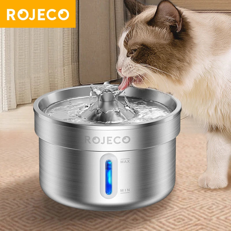 Fontaine à eau inox 2 L – double filtration, ultra-silencieuse