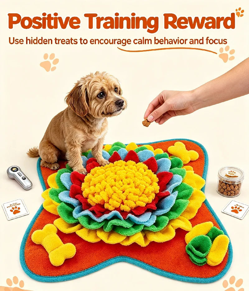Tapis de fouille « tournesol » pour chien