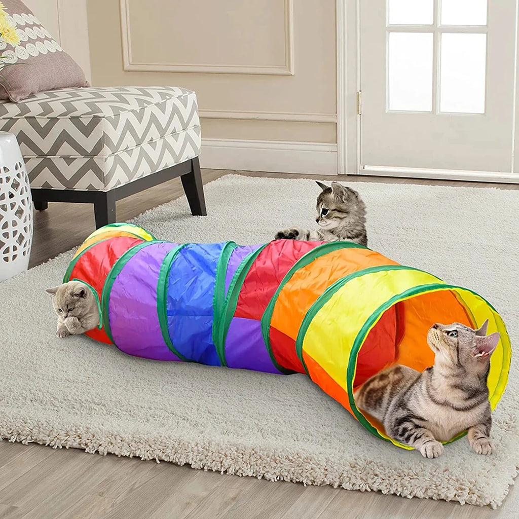Tunnel pour chat pliable – plusieurs formes (S, T, Y, droit)