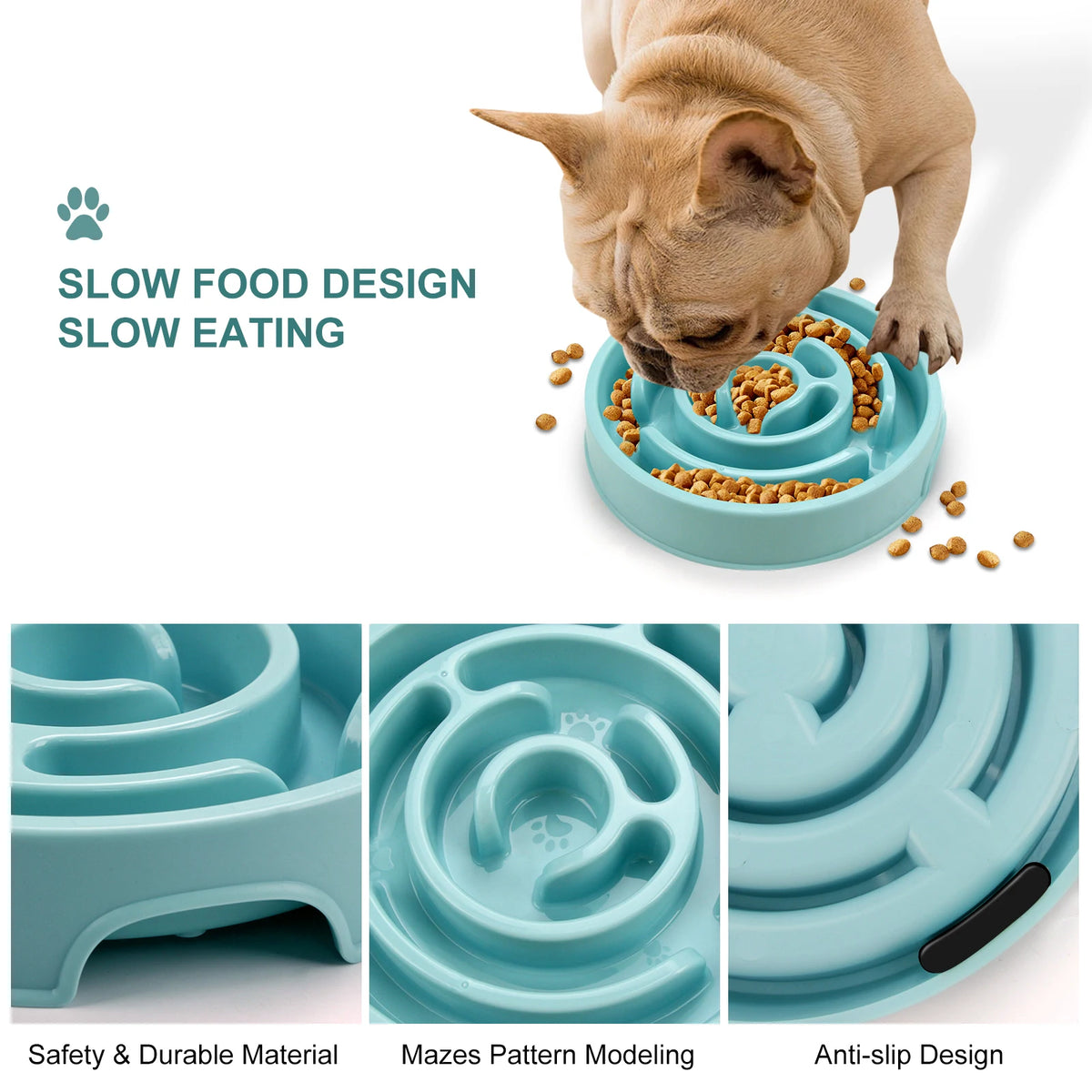 Gamelle anti-glouton labyrinthe pour chien et chat