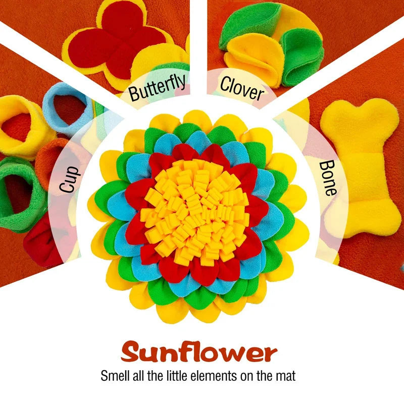 Tapis de fouille « tournesol » pour chien