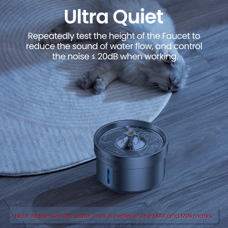 Fontaine à eau inox 2 L – double filtration, ultra-silencieuse