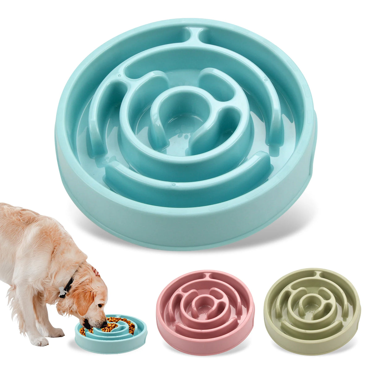 Gamelle anti-glouton labyrinthe pour chien et chat