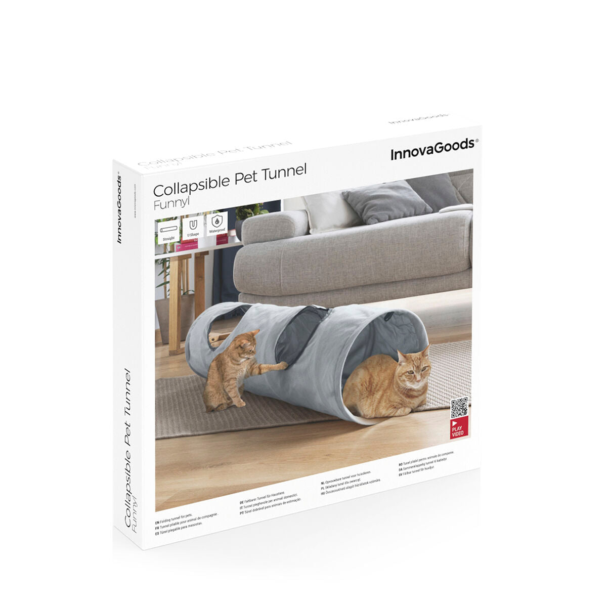 Tunnel de jeu pliable pour chat