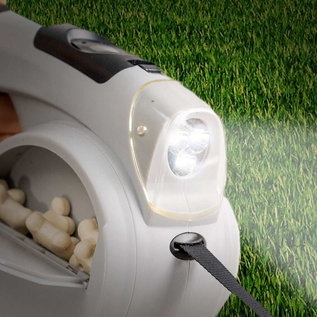 Laisse rétractable 6 en 1 avec lampe LED